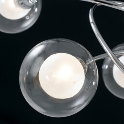 BLOG 4 Light Multi Arm Semi Flush Ceiling light Chrome 60x44x19cm - thumbnail 3