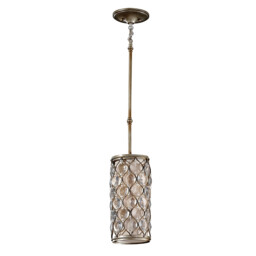 Lucia 1 Light Ceiling Mini Pendant Polished Silver, E27 - thumbnail 1