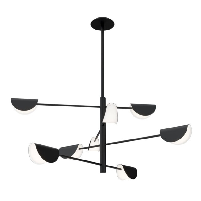 Mollis Modern Multi Arm Pendant Ceiling Light Black, Acrylic Shade - image 1