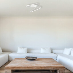 Kantou Integrated Led Semi Flush Ceiling Light Sandy White LED 3000K - thumbnail 2