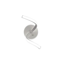 Nur Touch Dimmer Wall Lamp 10W LED 3000K, 850lm, Silver, Frosted Acrylic, Polished Chrome - thumbnail 1