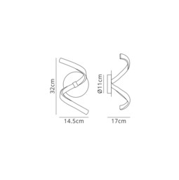 Nur Touch Dimmer Wall Lamp 10W LED 3000K, 850lm, Silver, Frosted Acrylic, Polished Chrome - thumbnail 2