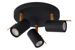 Grony Modern Ceiling Spotlight - LED Dim to warm - GU10 - 3x5W 2200K/3000K - Black - thumbnail 3