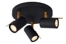 Grony Modern Ceiling Spotlight - LED Dim to warm - GU10 - 3x5W 2200K/3000K - Black