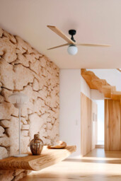 Klim Medium Smart Ceiling Fan Black, Pine Blades, E27 Light - thumbnail 2