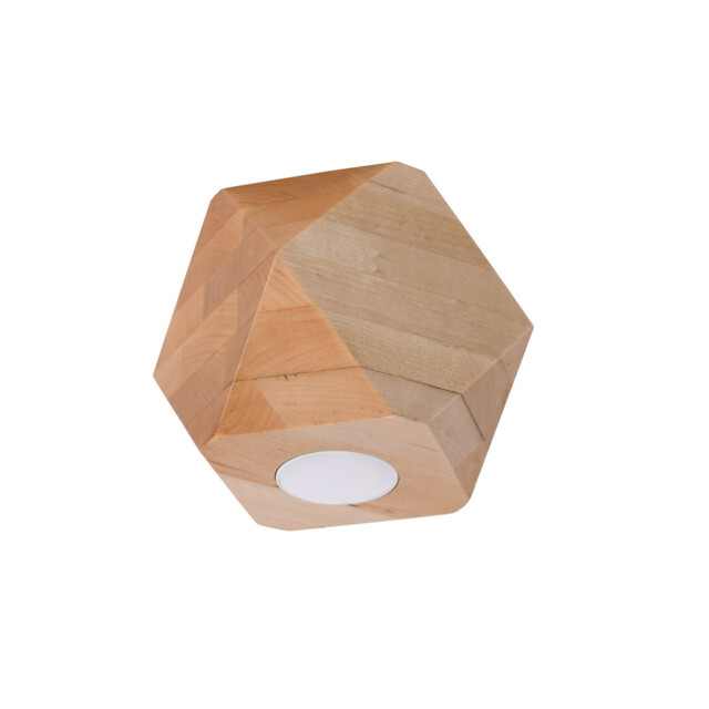 Woody Surface Mounted Downlight, Natural Wood, 1x GU10 - image 1