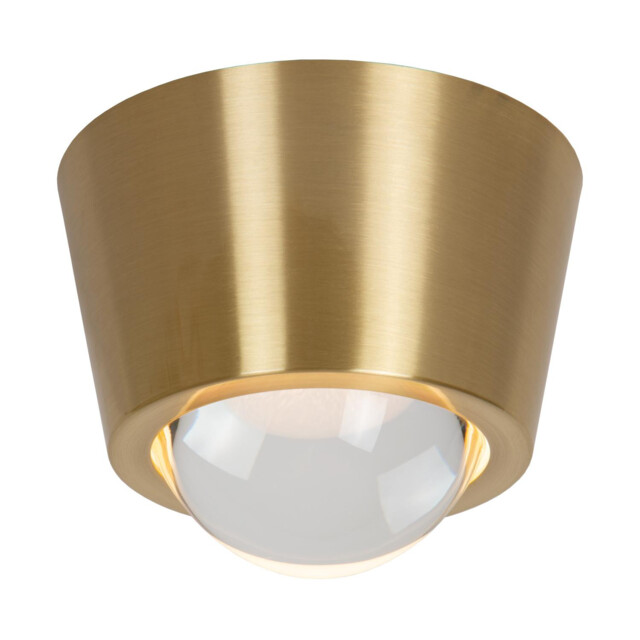 Rigon Flush ceiling light Ø9cm LED 3000K - Matt Gold, Brass - image 1