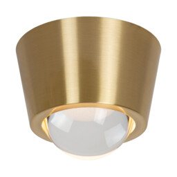 Rigon Flush ceiling light Ø9cm LED 3000K - Matt Gold, Brass - thumbnail 1