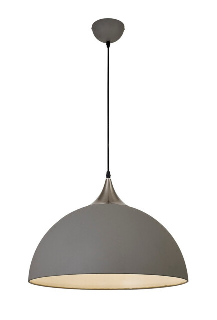 Jay 50cm Large Pendant, 1 x E27, Sand Grey, Satin Nickel - image 1