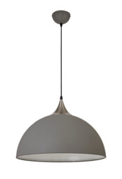 Jay 50cm Large Pendant, 1 x E27, Sand Grey, Satin Nickel - thumbnail 5