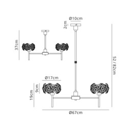 Salisbury , 5 Light G9 Telescopic Light With Polished Chrome And Crystal Shade - thumbnail 2