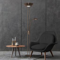 Mother and Child Floor Lamp Antique Brass with Dimmer, G9 - thumbnail 2