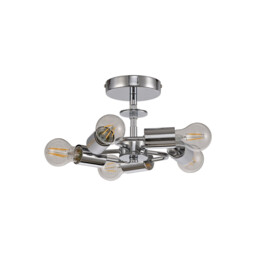 Baymont 28cm Polished Chrome 5 Light E27 Universal Drop Flush , Suitable For A Vast Selection Of Shades - thumbnail 5