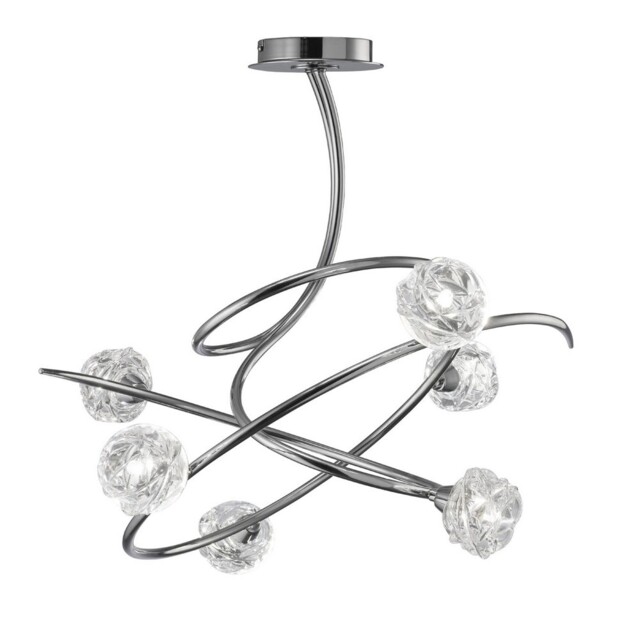 Maremagnum Semi Flush Ceiling 6 Light G9, Polished Chrome - image 1