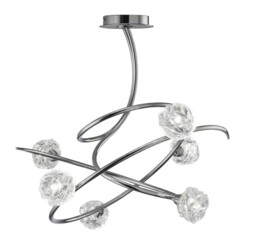 Maremagnum Semi Flush Ceiling 6 Light G9, Polished Chrome - thumbnail 1