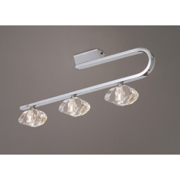 Alfa Ceiling Linear Bar 3 Light G9, Polished Chrome - thumbnail 2