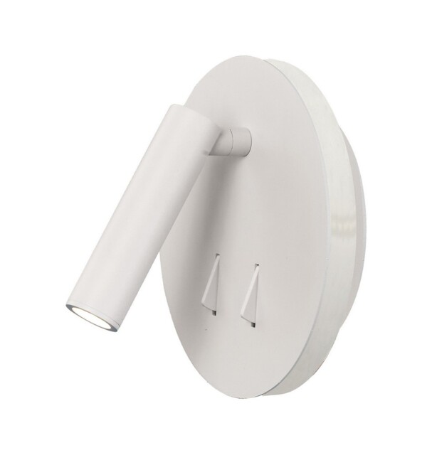 Fusion Wall + Reading Light, 6W + 3W LED, 3000K, 620lm Total, Individually Switched, White - image 1