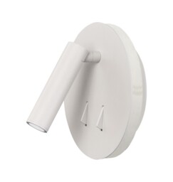 Fusion Wall + Reading Light, 6W + 3W LED, 3000K, 620lm Total, Individually Switched, White - thumbnail 3