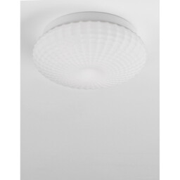 Clam 2 Light Bathroom Ceiling Light White Glass White Metal LED E27 IP44 - thumbnail 3