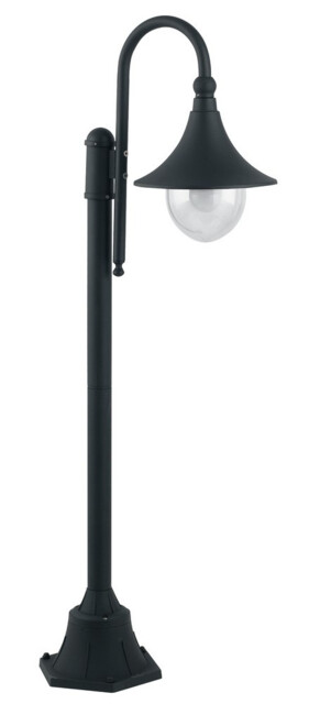 PAVIA Outdoor 130cm Bollard Black, IP44 130x51cm