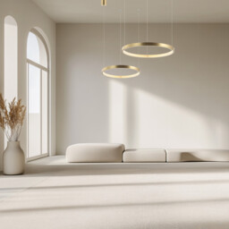 Latsia 80cm Pendant Ceiling Light Antique Gold Brass LED 3000K Dimmable 53W - thumbnail 3