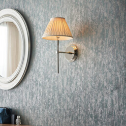 Rennes & Chatsworth Wall Lamp with Shade Bright Nickel Plate & Ivory Silk - End of Line - thumbnail 5