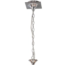 Eve Ceiling Pendant 3 Light E27, Polished Chrome with White Round Shade - thumbnail 3