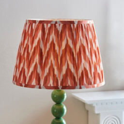 Higgledy Gloss Cotswold Green Paint Floor Lamp with Apricot Orange Fabric Zigzag Shade 35cm E27 - thumbnail 5