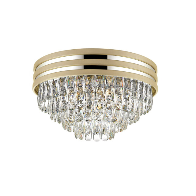 Naica Crystal Ceiling Light, Matt Gold, Clear, 5x E14