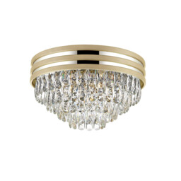 Naica Crystal Ceiling Light, Matt Gold, Clear, 5x E14