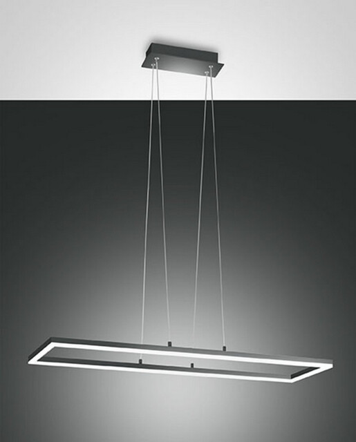 Bard LED Integrated Pendant Ceiling Light Light Anthracite Glass