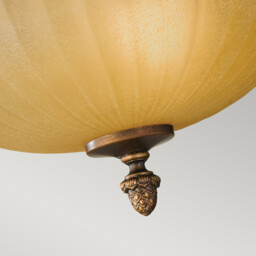Kelham Hall 2 Light Flush Ceiling Light Gold, Bronze, E27 - thumbnail 3