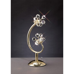 Octavia Table Lamp 2 Light G4 French Gold/Crystal, NOT LED/CFL Compatible - thumbnail 2