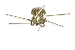 Cinto Semi Flush Ceiling Light 42W LED, 3000K, 3360lm, Antique Brass - thumbnail 1
