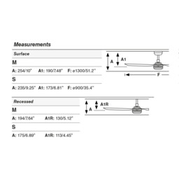 Punt Recessed 130cm Ceiling Fan Matt Black, Walnut Blades - thumbnail 2