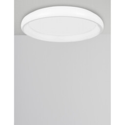 Albi 61cm Integrated LED Semi Flush Light White Aluminium LED 50W 2750Lm 3000K - thumbnail 3