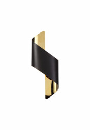 Stanford Wall Lamp Small, 1 x 8W LED, 3000K, 640lm,Sand Black, Gold, 3yrs Warranty - thumbnail 1