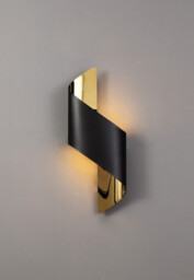 Stanford Wall Lamp Small, 1 x 8W LED, 3000K, 640lm,Sand Black, Gold, 3yrs Warranty - thumbnail 3