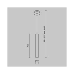 Pro Focus Modern Slim Pendant Ceiling Light Silver 1xGU10 Grey Shade - thumbnail 2