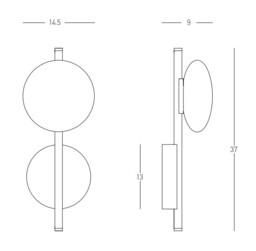 Zambelis Integrated Led Wall Lamp Gold Matt LED 3000K - thumbnail 2