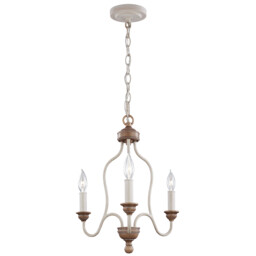 Hartsville Chandelier 3 Light Beachwood Finish, E14 - thumbnail 1
