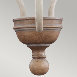 Hartsville Chandelier 3 Light Beachwood Finish, E14 - thumbnail 5