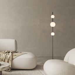 Tetovo Glass Floor Lamp Black Matt LED 3000K - thumbnail 2