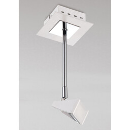 Filippo Telescopic Spot Light 1 Light 5W 3000K, 450lm, Matt White/Polished Chrome - thumbnail 2