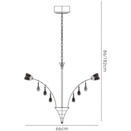 Bouquet Pendant 18 Light G4 Polished Chrome/Crystal, NOT LED/CFL Compatible - thumbnail 5