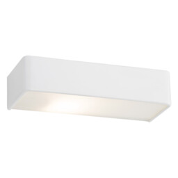 Rodan 40cm Flush Wall Lamp White Structure