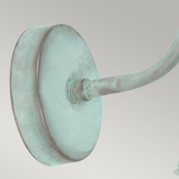 Somerton 1 Light Outdoor Fisherman Dome Wall Light Verdi IP44, E27 - thumbnail 2