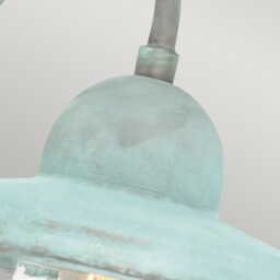 Somerton 1 Light Outdoor Fisherman Dome Wall Light Verdi IP44, E27 - thumbnail 3