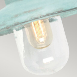 Somerton 1 Light Outdoor Fisherman Dome Wall Light Verdi IP44, E27 - thumbnail 5