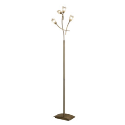 Pietra Floor Lamp 4 Light G9, Antique Brass, NOT LED/CFL Compatible